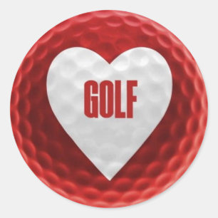 Golf doet de wereld rondgaan ronde sticker