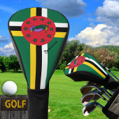 Golf Dominica & Dominica Vlag / Golfclubs Hoesjes Golfheadcover