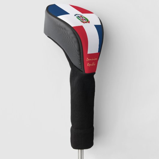 Golf Dominicaanse Republiek & Vlag / Golfclubs Hoe Golfheadcover (Schuin)