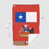 Golf Drapeau chilien monogramme & Chili / serviette de  (En situation)