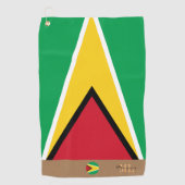 Golf Drapeau Guyana & Guyana monogrammed / serviette de (Devant)
