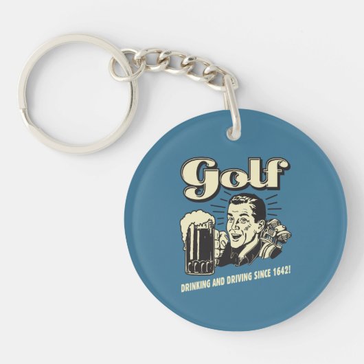 Golf: Drink & rijdend sinds 1642 Sleutelhanger (Voorkant)