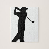 Golf Drive Silhouette Legpuzzel (Verticaal)