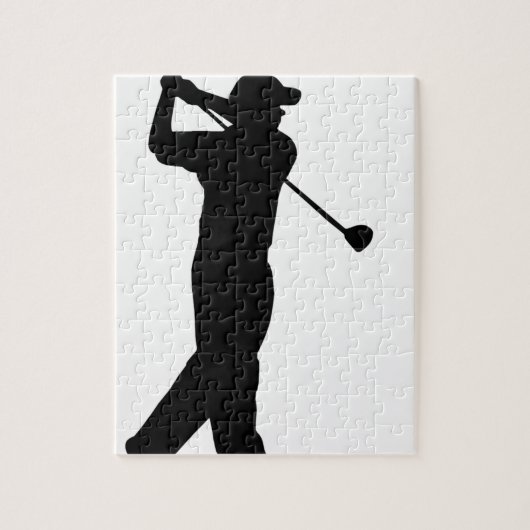 Golf Drive Silhouette Legpuzzel (Verticaal)