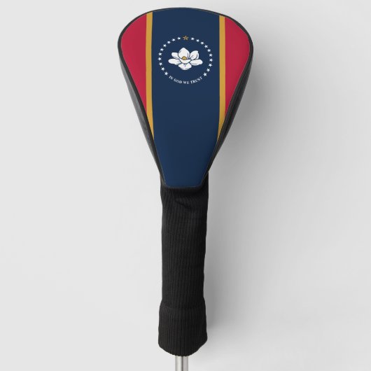 Golf Driver Cover with Flag of Mississippi, USA (Voorkant)