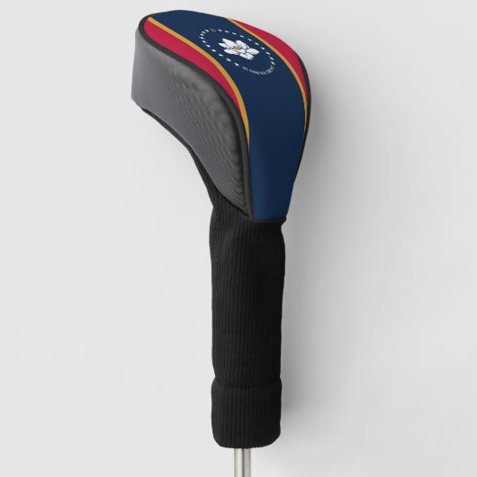Golf Driver Cover with Flag of Mississippi, USA (Schuin)