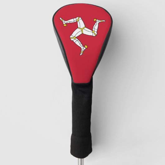 Golf Driver Hoesje met Isle of Man Flag, Verenigd Golfheadcover (Voorkant)
