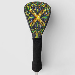 Golf Driver Hoesje met Jamaicaanse kleuren Golfheadcover