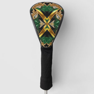 Golf Driver Hoesje met Jamaicaanse kleuren Golfheadcover