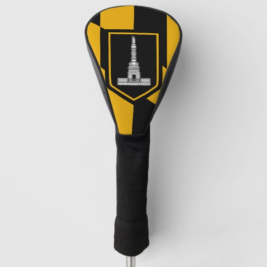 Golf Driver Hoesje met Vlag van Baltimore, Verenig Golfheadcover (Voorkant)