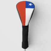 Golf Driver Hoesje met vlag van Chili Golfheadcover (Voorkant)