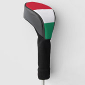 Golf Driver Hoesje met vlag van Hongarije Golfheadcover (Schuin)