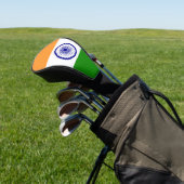Golf Driver Hoesje met vlag van India Golfheadcover (Insitu)