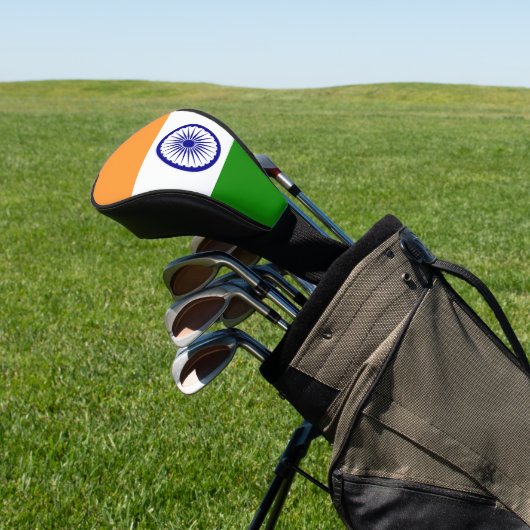 Golf Driver Hoesje met vlag van India Golfheadcover (Insitu)