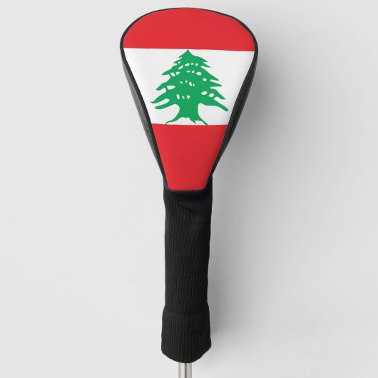 Golf Driver Hoesje met vlag van Libanon Golfheadcover (Voorkant)