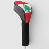 Golf Driver Hoesje met vlag van Libanon Golfheadcover (Schuin)