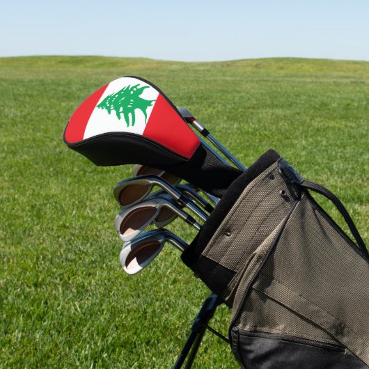 Golf Driver Hoesje met vlag van Libanon Golfheadcover (Insitu)