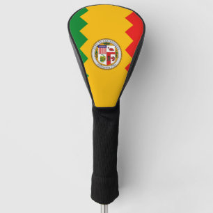 Golf Driver Hoesje met vlag van Los Angeles, Veren Golfheadcover