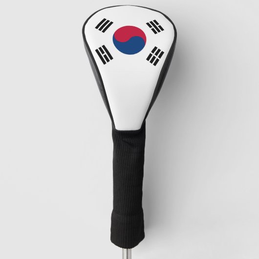 Golf Driver Hoesje met vlag van Zuid-Korea Golfheadcover (Voorkant)