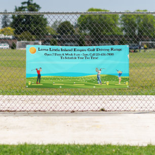 Golf driving range zakelijk landschapsbanner aanpa spandoek
