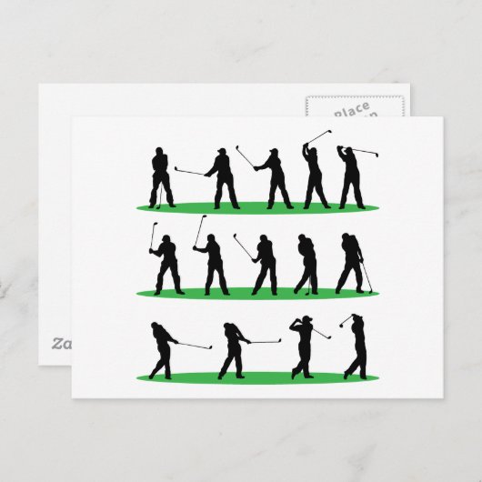 Golf Driving Sequence Briefkaart (Voorkant / Achterkant)