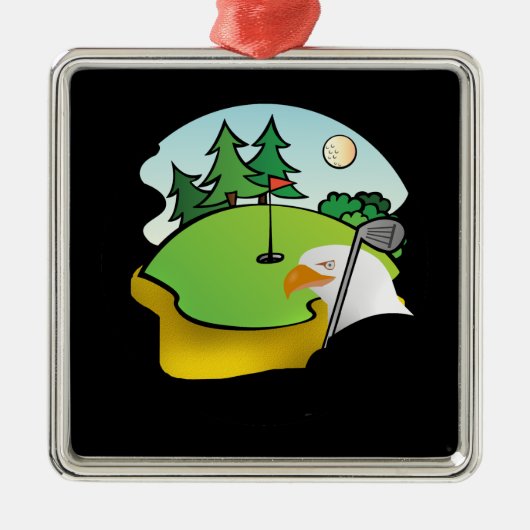 Golf Eagle Metalen Ornament (Voorkant)