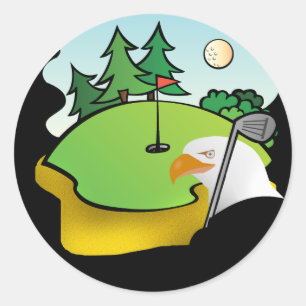 Golf Eagle Ronde Sticker