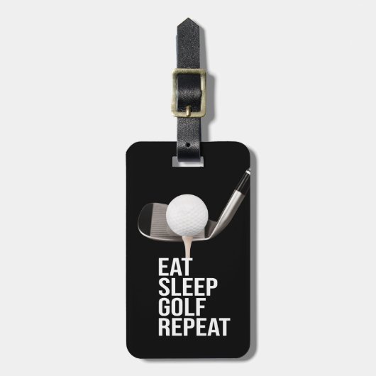 Golf Eat Sleep Golf Repat Bagagelabel (Voorkant verticaal)