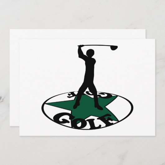 Golf - een geweldig spel kaart (Voorkant / Achterkant)