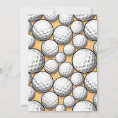 Golf eerste 1e verjaardagsfeestje kaart (Achterkant)