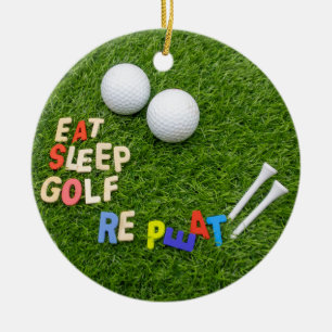 Golf eet golf golf golf keramisch ornament
