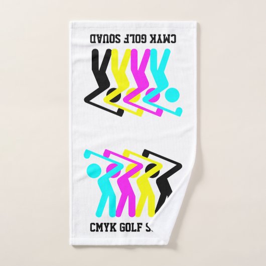 Golf élégant CMYK (Serviette à main)