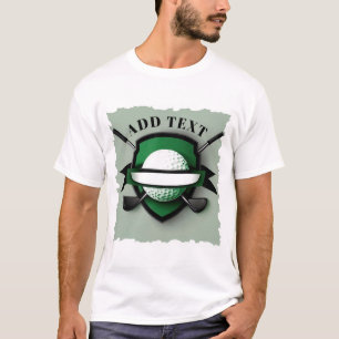 Golf Embleem Schild met Clubs en Bal T-shirt