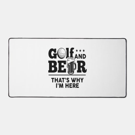Golf en Beer Daarom ben ik hier Bureaumat (Voorkant)