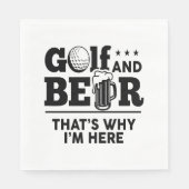 Golf en Beer Daarom ben ik hier Servet (Voorkant)