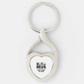 Golf en Beer Daarom ben ik hier Sleutelhanger (Voorkant)