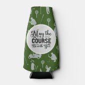 Golf en Beer Funny Gezegde kan met u meegaan Flesjeskoeler (Voorkant)