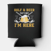 Golf en bier dat waarom ik hier Golfbier ben Blikjeskoeler (Voorkant)
