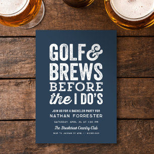 Golf en bier voor mijn marine-bachelorfeest kaart