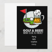 Golf en Bierfeest voor golfer Kaart (Voorkant / Achterkant)