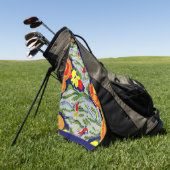 golf en bloemen golfhanddoek (Groen)
