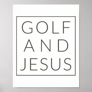 Golf en Jezus Poster