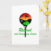 Golf en pensionering kaart (Gele Bloem)