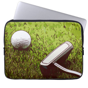 Golf en putter laptop sleeve