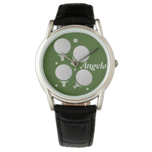 Golf- en Tee-gradiëntbal herengeschenk Horloge