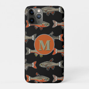 Golf en Vissen Beekforel Oranje Grijs Zwart iPhone 11 Pro Hoesje