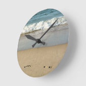 Golf en voetafdrukken - ronde klok (Hoek)