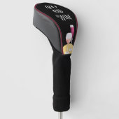 Golf en wijn voor golfer golfkappen golfheadcover (Schuin)
