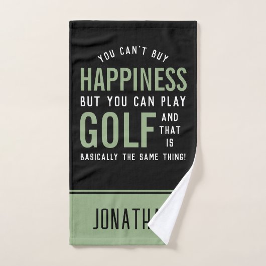Golf est le bonheur Funny Golf Lover cadeaux (Serviette à main)