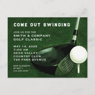 Golf Evenement Uitnodigingskaart Briefkaart